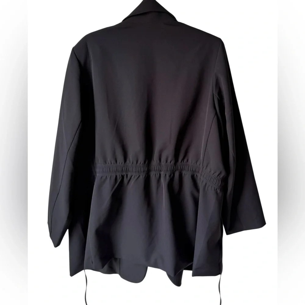 Athleta Endless Blazer Black Womens 22 Stretch Travel Office Lightweight